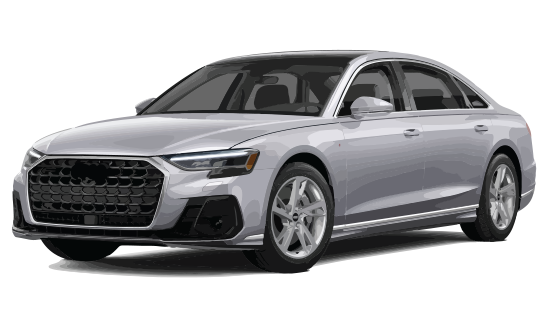Sleek silver luxury sedan model